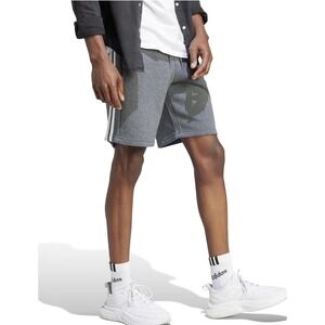 Adidas Mens Fleece 3-Stripes Shorts  Dark Gray Heather XL Tall Gym Athletic‎ NWT